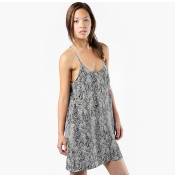 Joie Dresses & Skirts - Joie racerback silk slip snakeskin dress